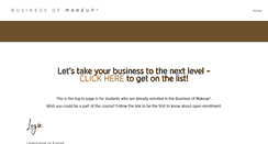 Desktop Screenshot of businessofmakeup.com