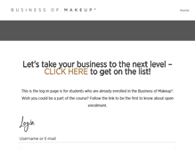 Tablet Screenshot of businessofmakeup.com